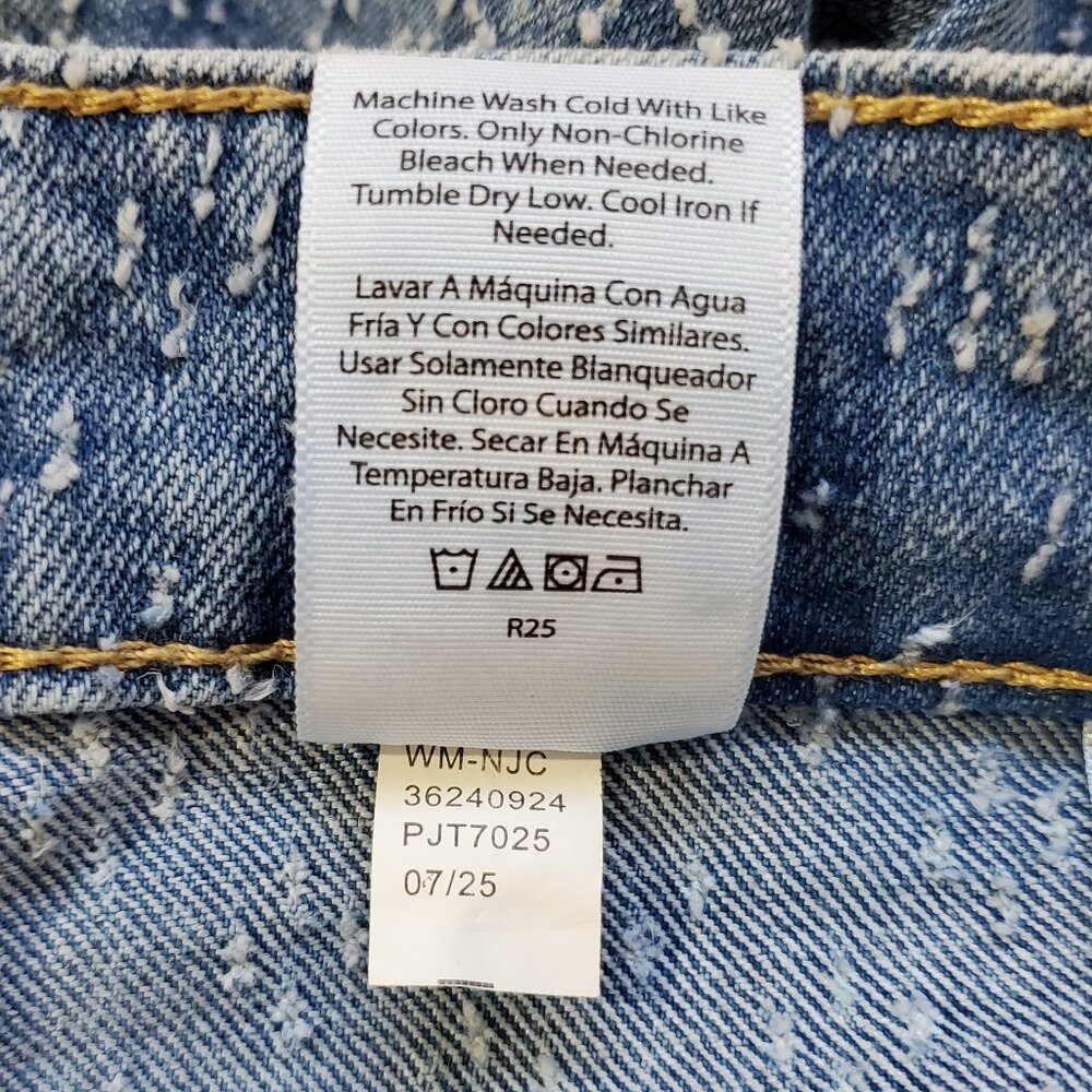 Time and Tru Women's High Rise Rhinestone Embroidered Wide Leg Jeans 14 - Picture 10 of 10